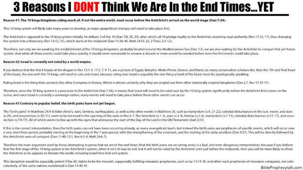 3 Reasons I DON’T Think We Are in the End Times…Yet
